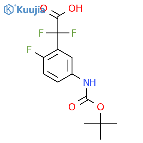 2-(5-{(tert-butoxy)carbonylamino}-2-fluorophenyl)-2,2-difluoroacetic acid structure
