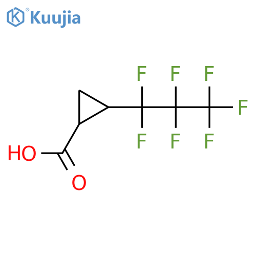 2-(heptafluoropropyl)cyclopropane-1-carboxylic acid structure