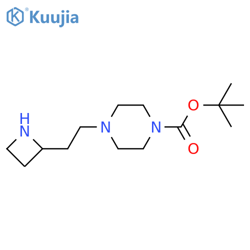 tert-butyl 4-2-(azetidin-2-yl)ethylpiperazine-1-carboxylate structure