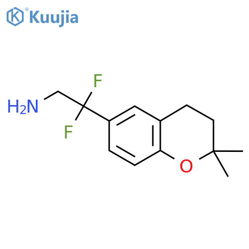 2-(2,2-dimethyl-3,4-dihydro-2H-1-benzopyran-6-yl)-2,2-difluoroethan-1-amine structure