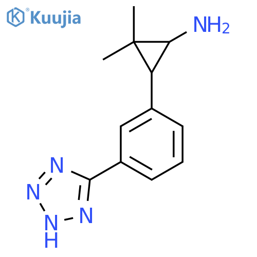 2,2-dimethyl-3-3-(1H-1,2,3,4-tetrazol-5-yl)phenylcyclopropan-1-amine structure