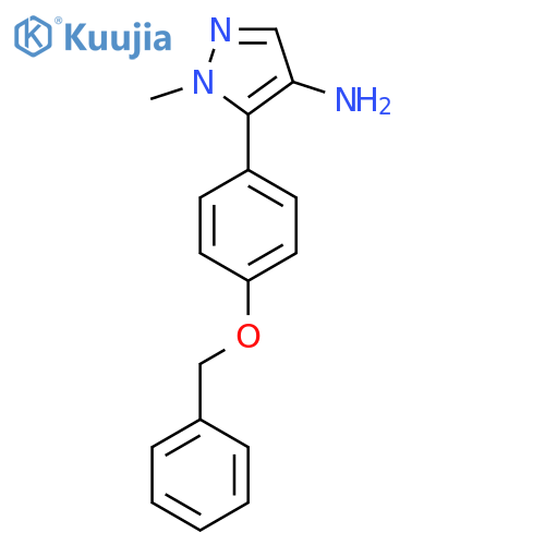 5-4-(benzyloxy)phenyl-1-methyl-1H-pyrazol-4-amine structure
