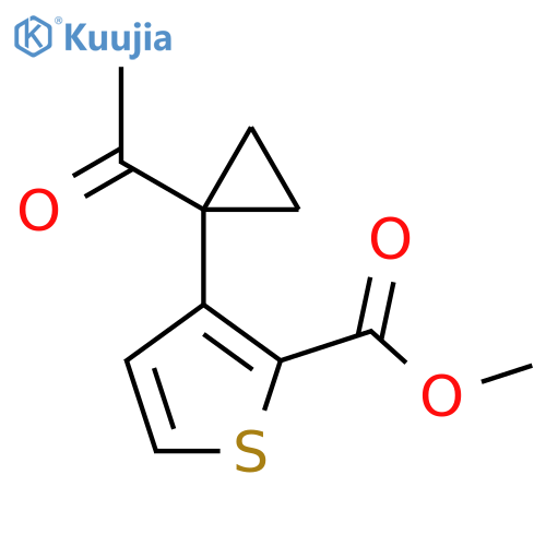 methyl 3-(1-acetylcyclopropyl)thiophene-2-carboxylate structure