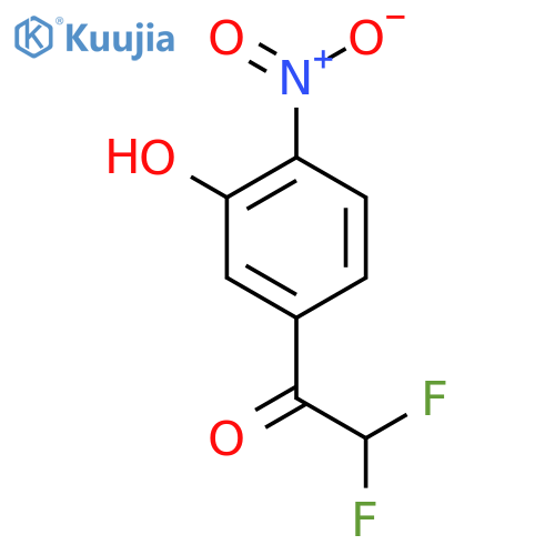 2,2-difluoro-1-(3-hydroxy-4-nitrophenyl)ethan-1-one structure