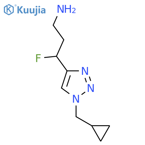 3-1-(cyclopropylmethyl)-1H-1,2,3-triazol-4-yl-3-fluoropropan-1-amine structure