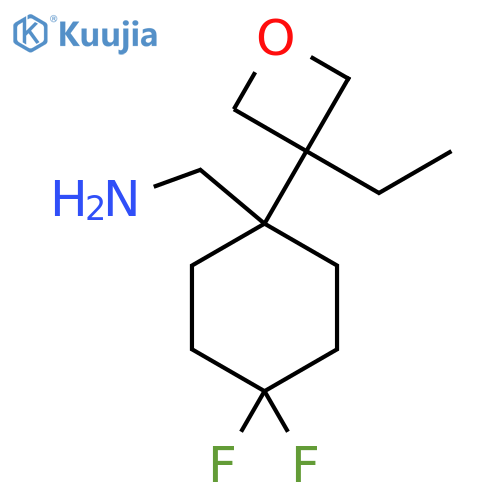 1-(3-ethyloxetan-3-yl)-4,4-difluorocyclohexylmethanamine structure
