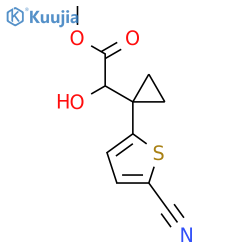 methyl 2-1-(5-cyanothiophen-2-yl)cyclopropyl-2-hydroxyacetate structure