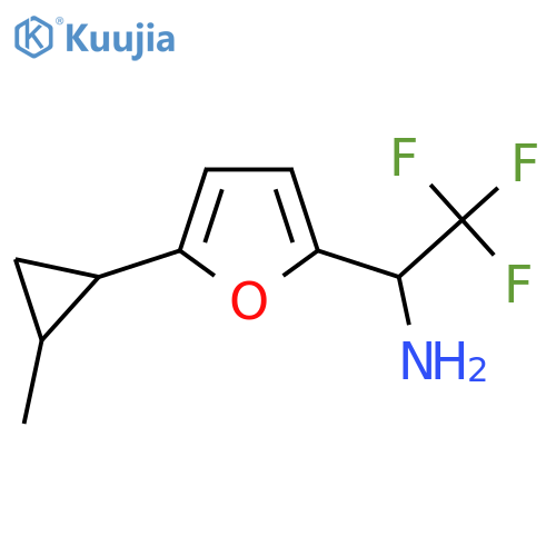 2,2,2-trifluoro-1-5-(2-methylcyclopropyl)furan-2-ylethan-1-amine structure