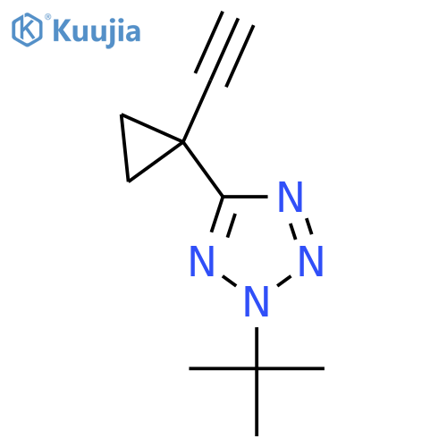 2-tert-butyl-5-(1-ethynylcyclopropyl)-2H-1,2,3,4-tetrazole structure