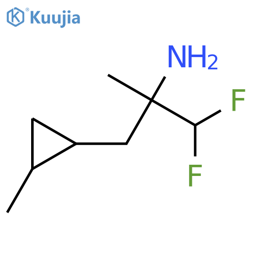 1,1-difluoro-2-methyl-3-(2-methylcyclopropyl)propan-2-amine structure