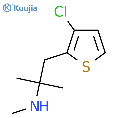 1-(3-chlorothiophen-2-yl)-2-methylpropan-2-yl(methyl)amine structure