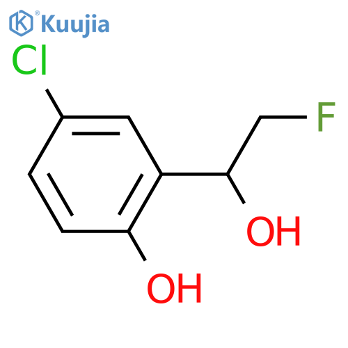 4-chloro-2-(2-fluoro-1-hydroxyethyl)phenol structure