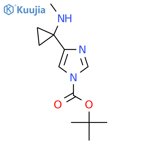 tert-butyl 4-1-(methylamino)cyclopropyl-1H-imidazole-1-carboxylate structure
