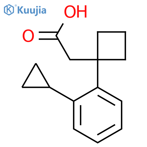 2-1-(2-cyclopropylphenyl)cyclobutylacetic acid structure