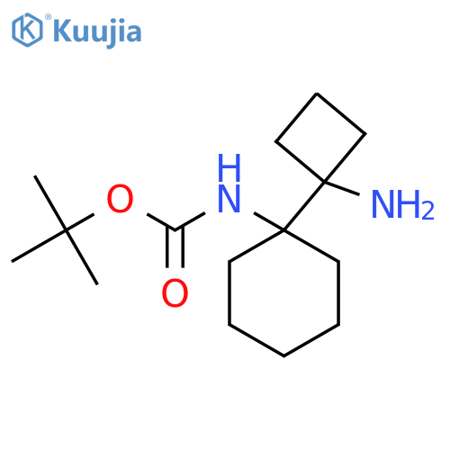 tert-butyl N-1-(1-aminocyclobutyl)cyclohexylcarbamate structure