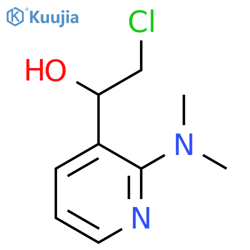 2-chloro-1-2-(dimethylamino)pyridin-3-ylethan-1-ol structure
