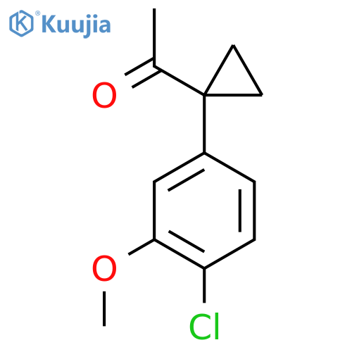 1-1-(4-chloro-3-methoxyphenyl)cyclopropylethan-1-one structure
