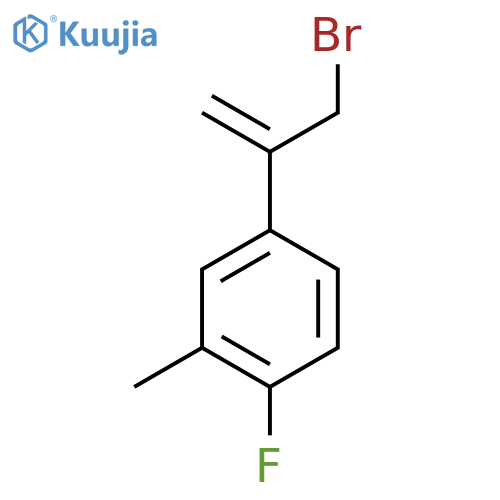 4-(3-bromoprop-1-en-2-yl)-1-fluoro-2-methylbenzene structure