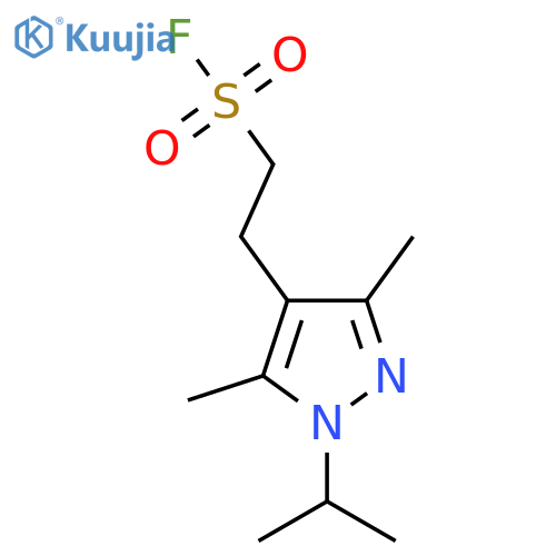 2-3,5-dimethyl-1-(propan-2-yl)-1H-pyrazol-4-ylethane-1-sulfonyl fluoride structure