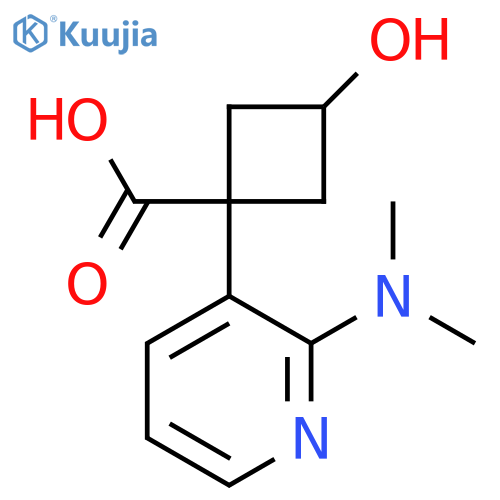 1-2-(dimethylamino)pyridin-3-yl-3-hydroxycyclobutane-1-carboxylic acid structure
