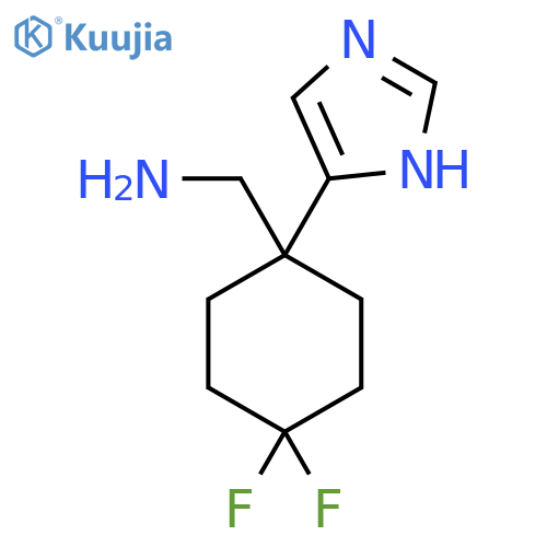 4,4-difluoro-1-(1H-imidazol-5-yl)cyclohexylmethanamine structure