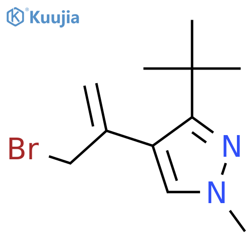 4-(3-bromoprop-1-en-2-yl)-3-tert-butyl-1-methyl-1H-pyrazole structure