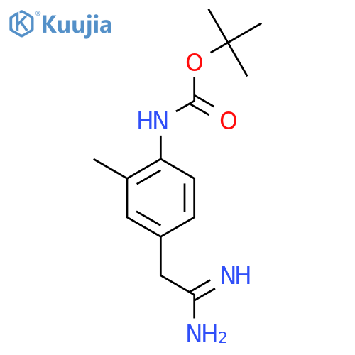 tert-butyl N-[4-(carbamimidoylmethyl)-2-methylphenyl]carbamate structure