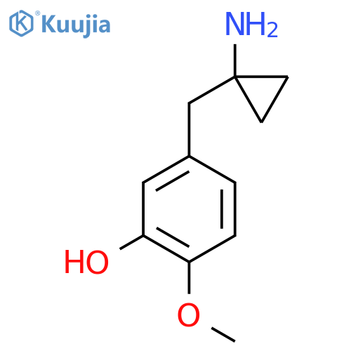 5-(1-aminocyclopropyl)methyl-2-methoxyphenol structure