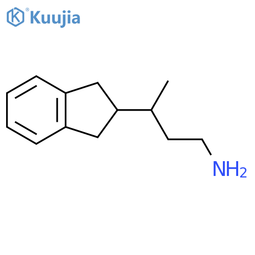 3-(2,3-dihydro-1H-inden-2-yl)butan-1-amine structure