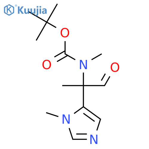 tert-butyl N-methyl-N-2-(1-methyl-1H-imidazol-5-yl)-1-oxopropan-2-ylcarbamate structure