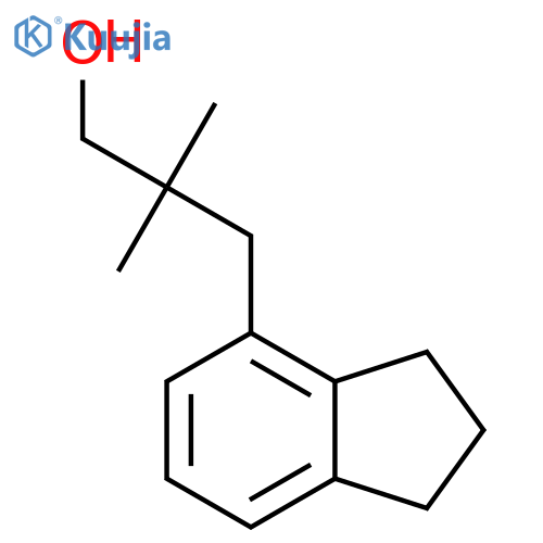 3-(2,3-dihydro-1H-inden-4-yl)-2,2-dimethylpropan-1-ol structure
