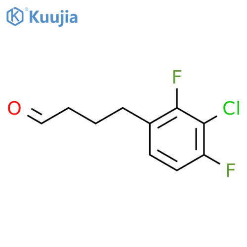 4-(3-chloro-2,4-difluorophenyl)butanal structure