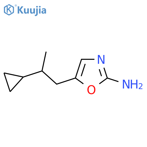 5-(2-cyclopropylpropyl)-1,3-oxazol-2-amine structure