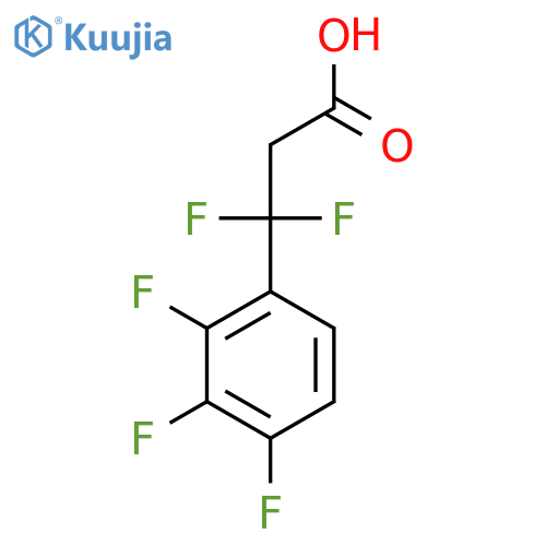 3,3-difluoro-3-(2,3,4-trifluorophenyl)propanoic acid structure