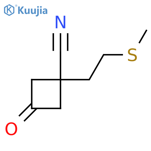 1-[2-(Methylsulfanyl)ethyl]-3-oxocyclobutane-1-carbonitrile structure