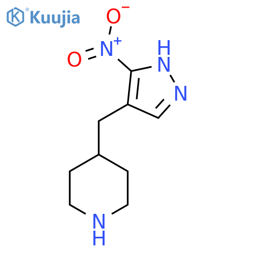 4-(3-nitro-1H-pyrazol-4-yl)methylpiperidine structure