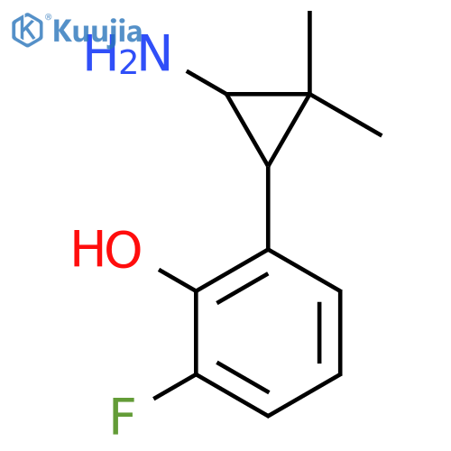 2-(3-amino-2,2-dimethylcyclopropyl)-6-fluorophenol structure