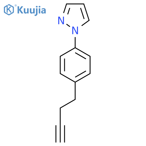 1-4-(but-3-yn-1-yl)phenyl-1H-pyrazole structure