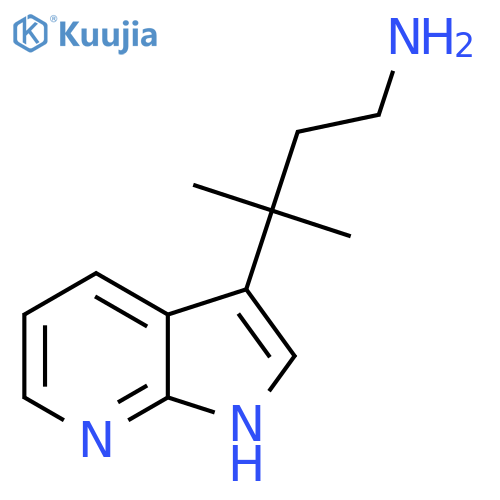 3-methyl-3-{1H-pyrrolo2,3-bpyridin-3-yl}butan-1-amine structure