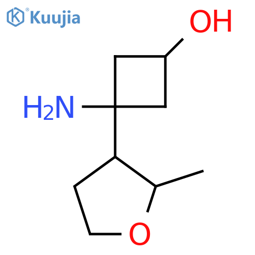 3-amino-3-(2-methyloxolan-3-yl)cyclobutan-1-ol structure
