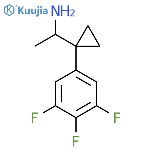 1-1-(3,4,5-trifluorophenyl)cyclopropylethan-1-amine structure