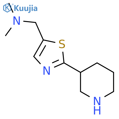 dimethyl({2-(piperidin-3-yl)-1,3-thiazol-5-ylmethyl})amine structure