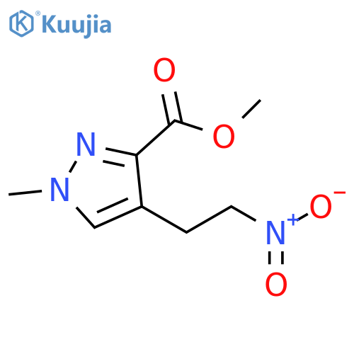 methyl 1-methyl-4-(2-nitroethyl)-1H-pyrazole-3-carboxylate structure