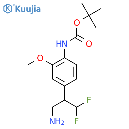 tert-butyl N-4-(3-amino-1,1-difluoropropan-2-yl)-2-methoxyphenylcarbamate structure