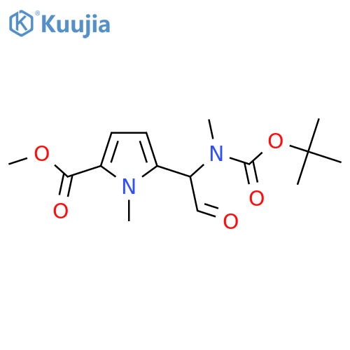 methyl 5-(1-{(tert-butoxy)carbonyl(methyl)amino}-2-oxoethyl)-1-methyl-1H-pyrrole-2-carboxylate structure