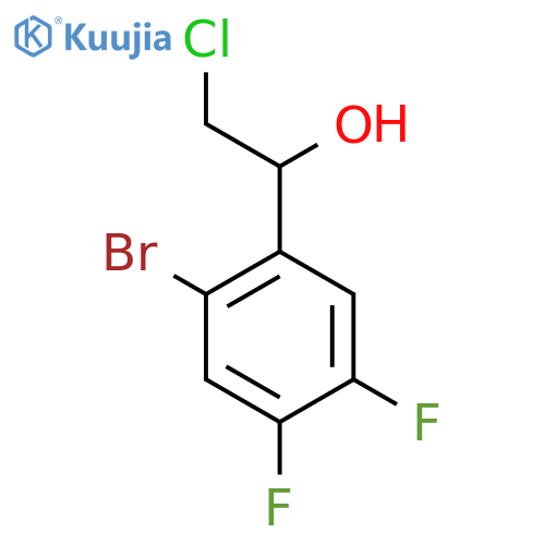 1-(2-bromo-4,5-difluorophenyl)-2-chloroethan-1-ol structure