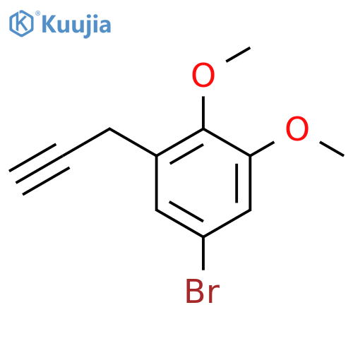 5-Bromo-1,2-dimethoxy-3-(prop-2-yn-1-yl)benzene structure