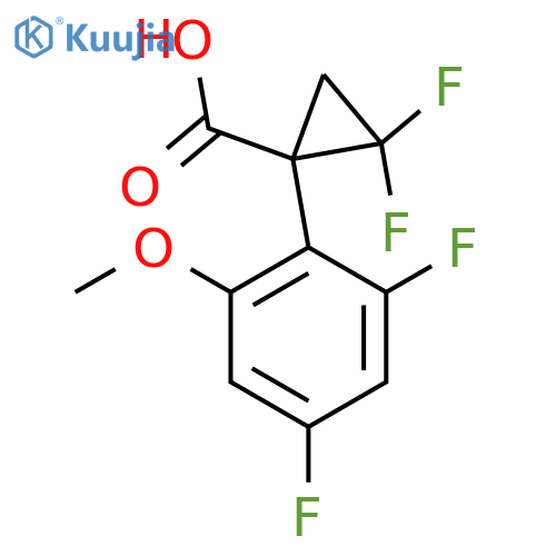 1-(2,4-difluoro-6-methoxyphenyl)-2,2-difluorocyclopropane-1-carboxylic acid structure