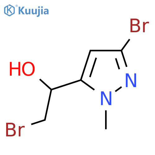 2-bromo-1-(3-bromo-1-methyl-1H-pyrazol-5-yl)ethan-1-ol structure