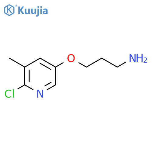 3-(6-chloro-5-methylpyridin-3-yl)oxypropan-1-amine structure